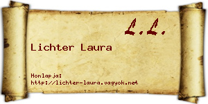 Lichter Laura névjegykártya